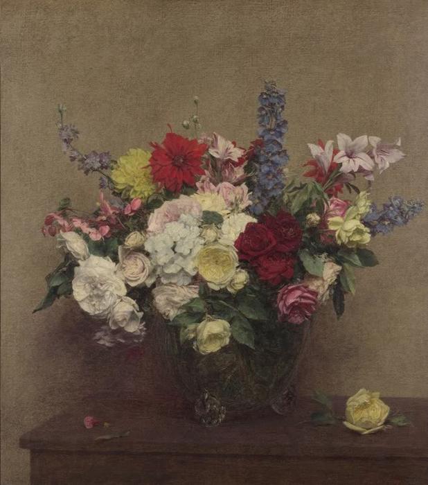 Wikioo.org - The Encyclopedia of Fine Arts - Painting, Artwork by Henri Fantin Latour - The Rosy Wealth of June