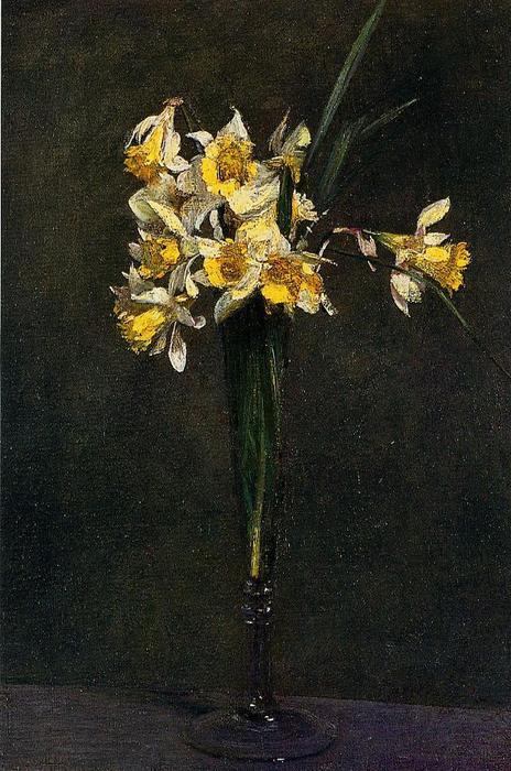 WikiOO.org - 백과 사전 - 회화, 삽화 Henri Fantin Latour - Yellow Flowers