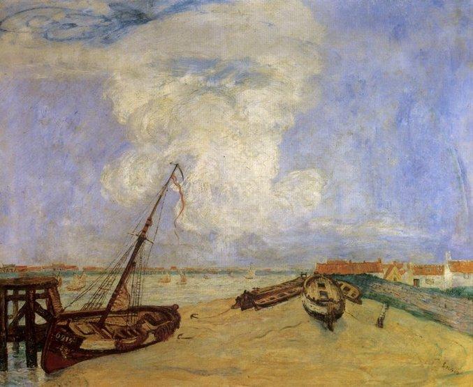 Wikioo.org - The Encyclopedia of Fine Arts - Painting, Artwork by James Ensor - Barques echouees