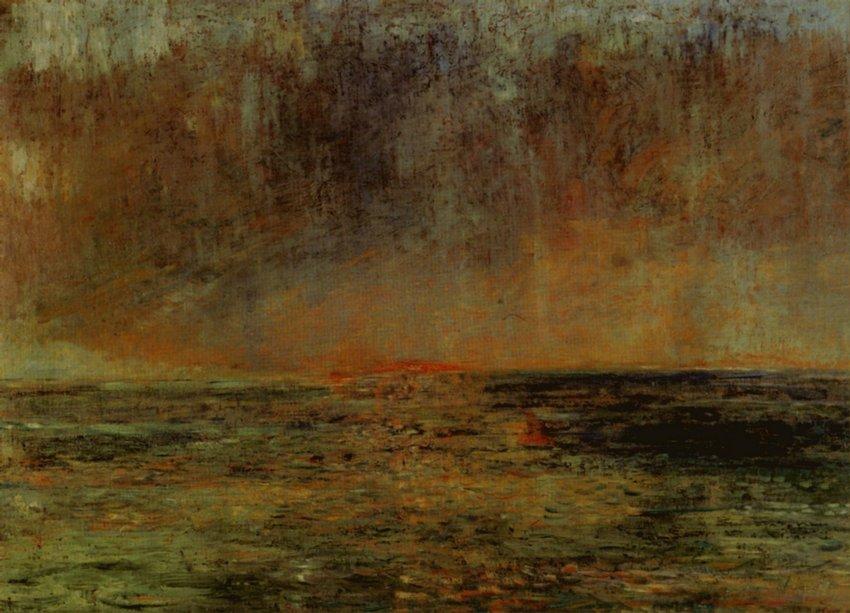 WikiOO.org - Енциклопедия за изящни изкуства - Живопис, Произведения на изкуството James Ensor - Grande marine coucher de soleil