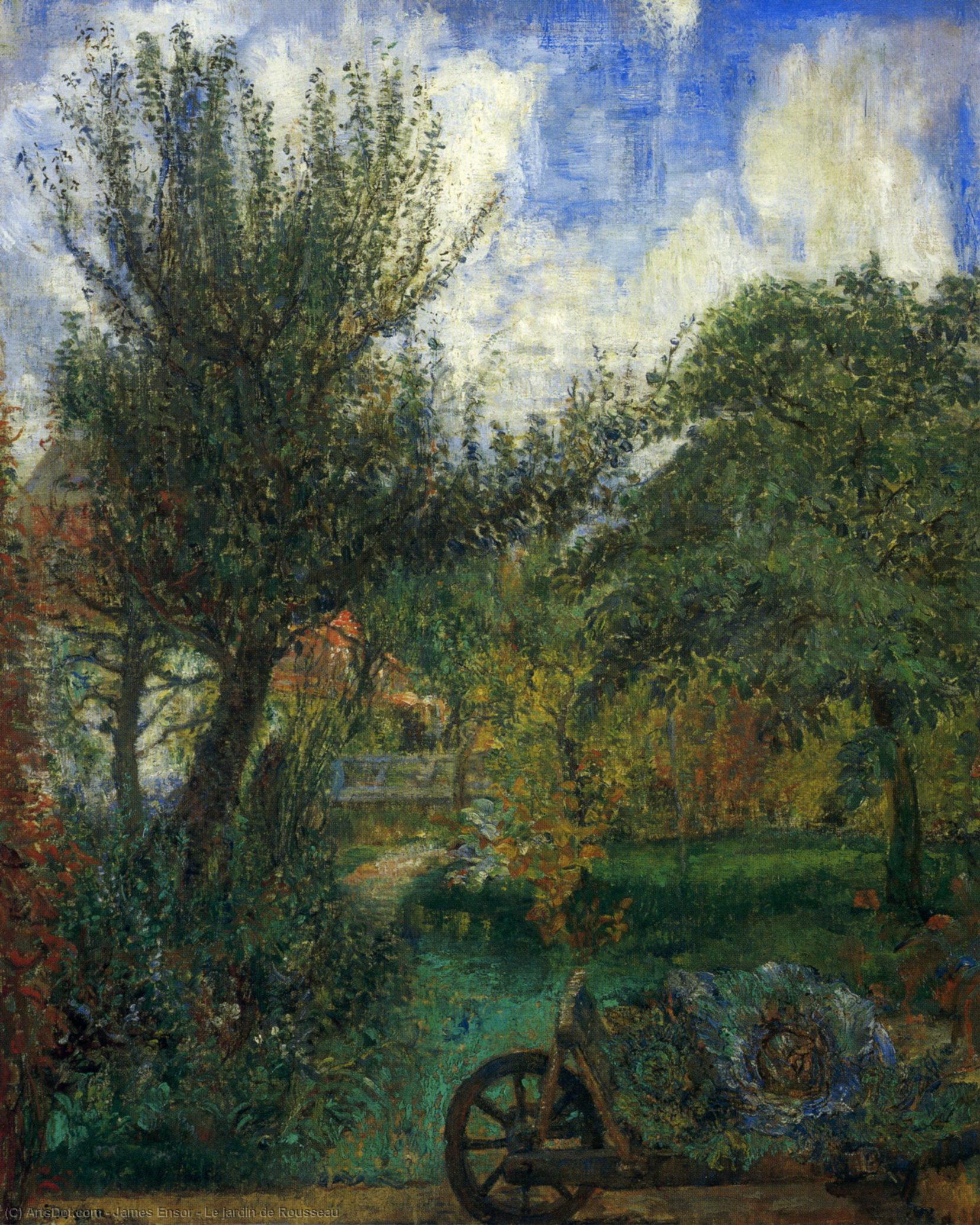 Wikioo.org - The Encyclopedia of Fine Arts - Painting, Artwork by James Ensor - Le jardin de Rousseau