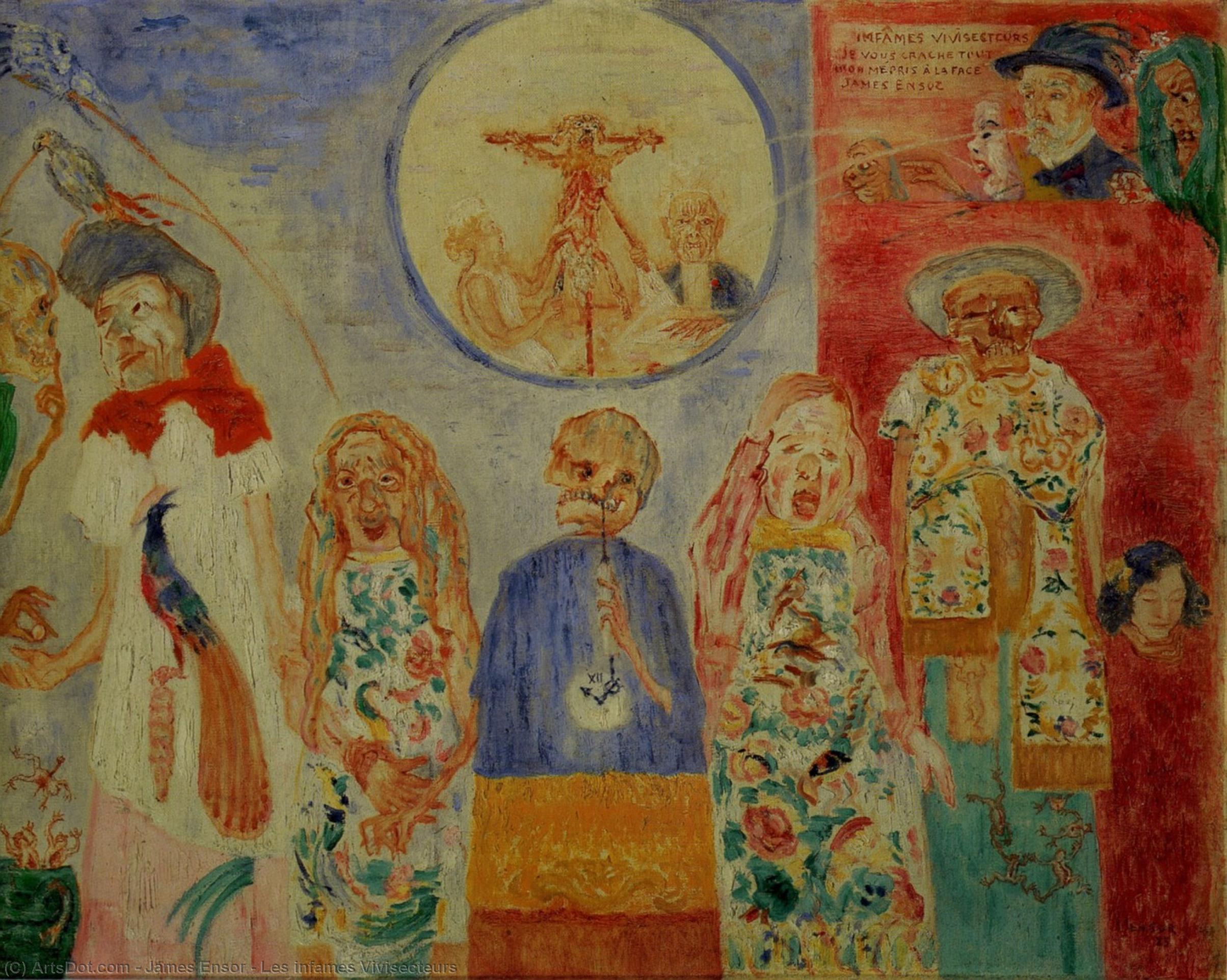 WikiOO.org - אנציקלופדיה לאמנויות יפות - ציור, יצירות אמנות James Ensor - Les infames Vivisecteurs