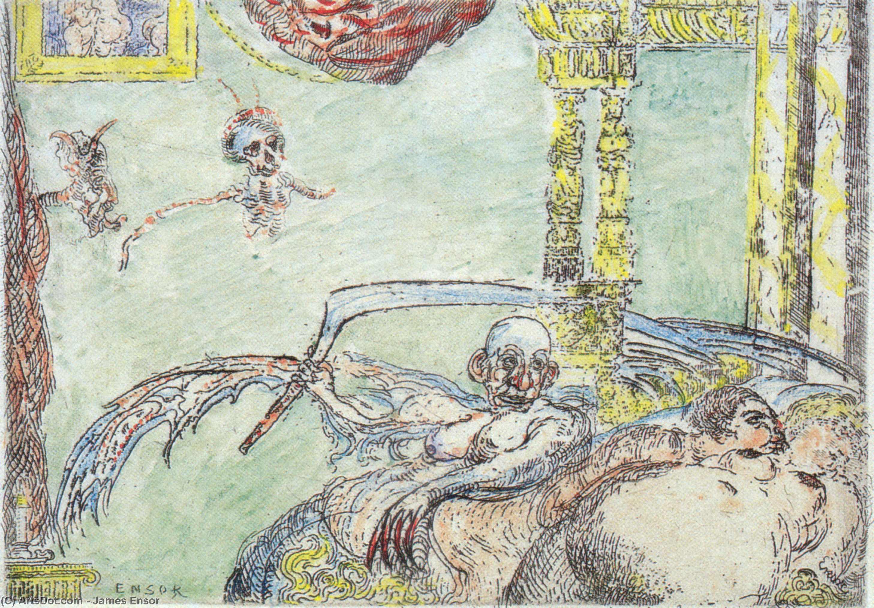 Wikioo.org - The Encyclopedia of Fine Arts - Painting, Artwork by James Ensor - Lust