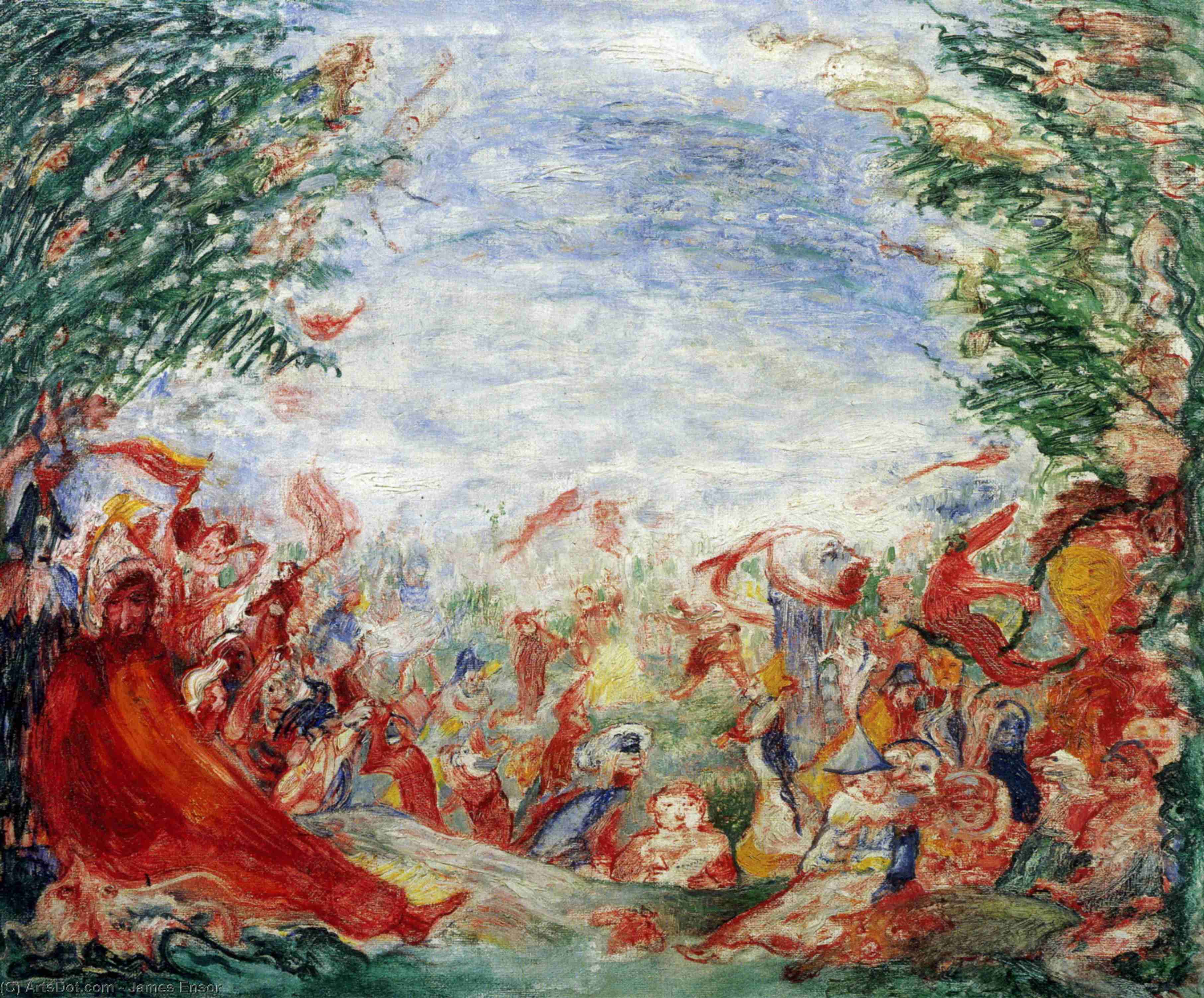 Wikioo.org - The Encyclopedia of Fine Arts - Painting, Artwork by James Ensor - Saint Antoine Turlupine
