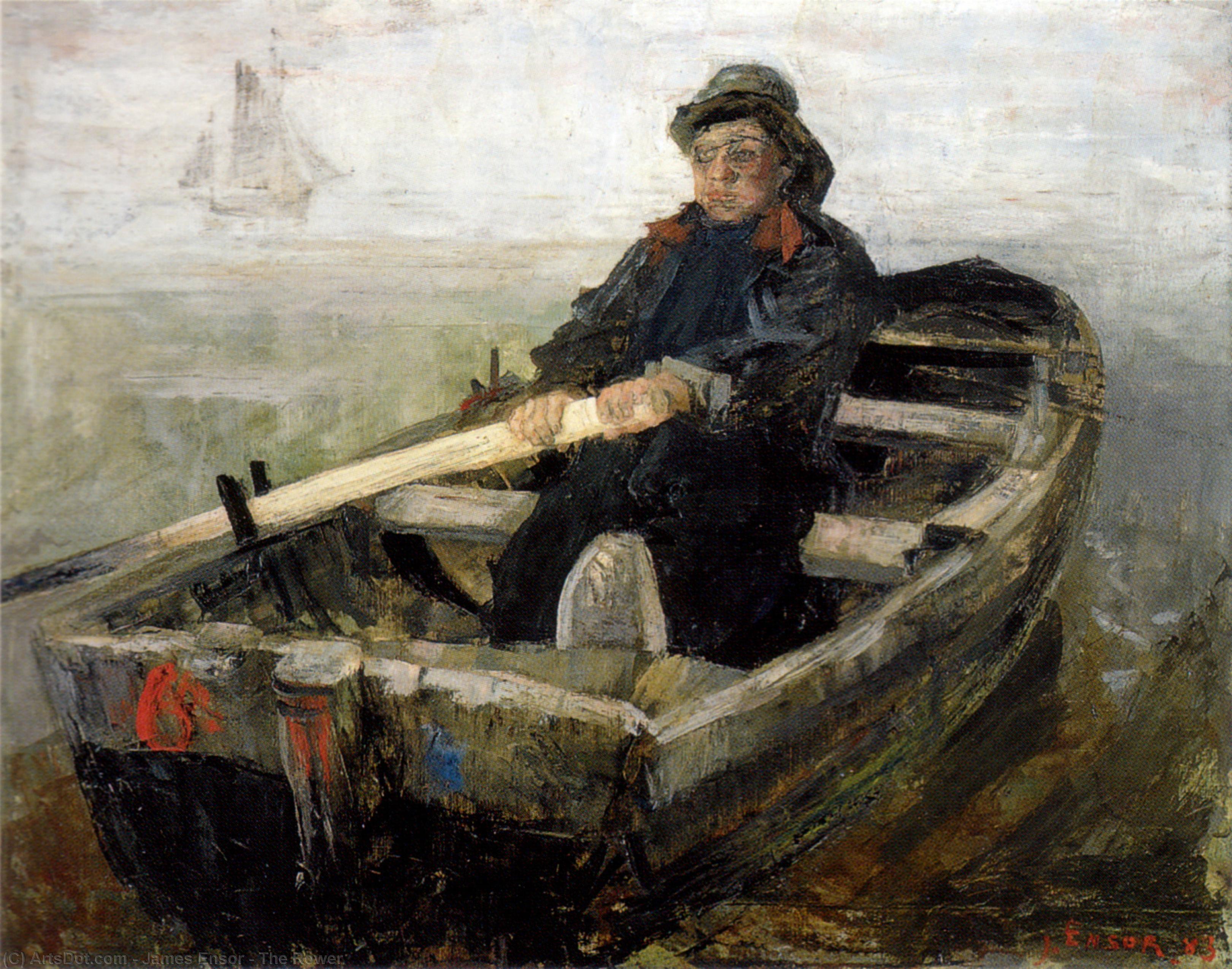 Wikioo.org - The Encyclopedia of Fine Arts - Painting, Artwork by James Ensor - The Rower