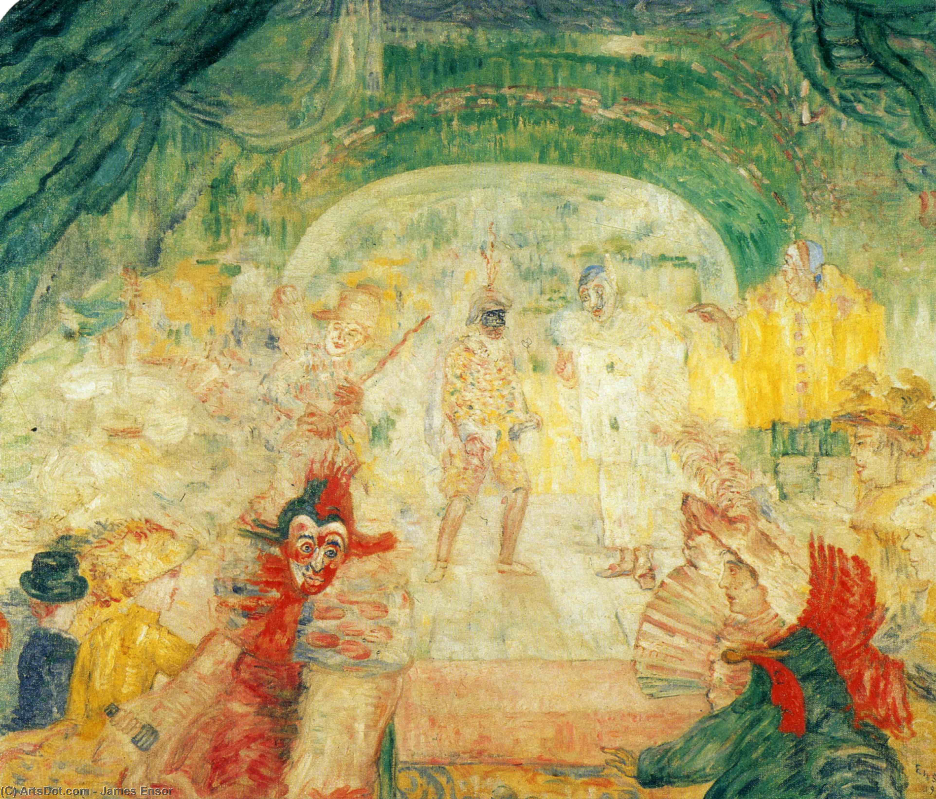 Wikioo.org – L'Enciclopedia delle Belle Arti - Pittura, Opere di James Ensor - il teatro del maschere