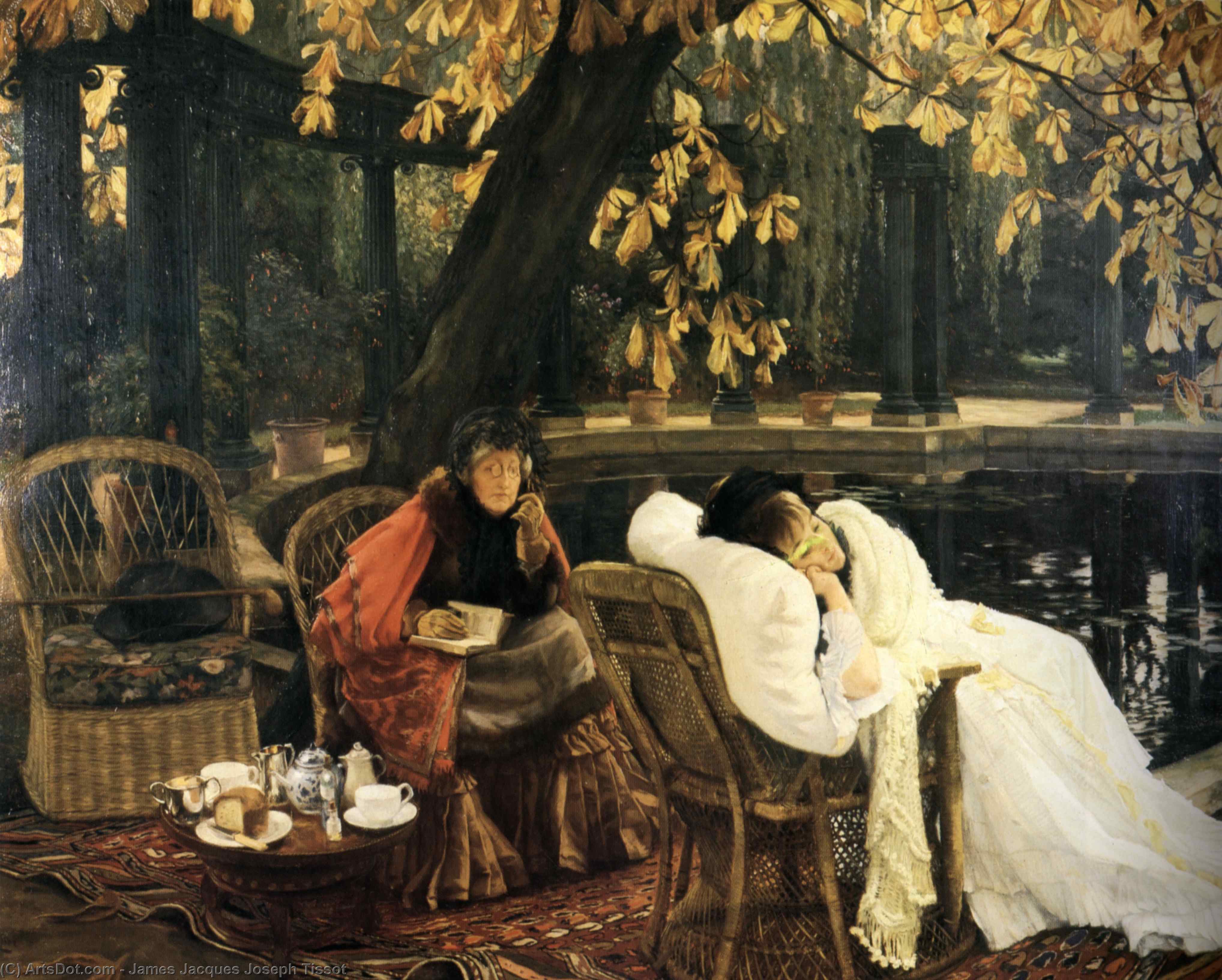 WikiOO.org - Encyclopedia of Fine Arts - Lukisan, Artwork James Jacques Joseph Tissot - A Convalescent