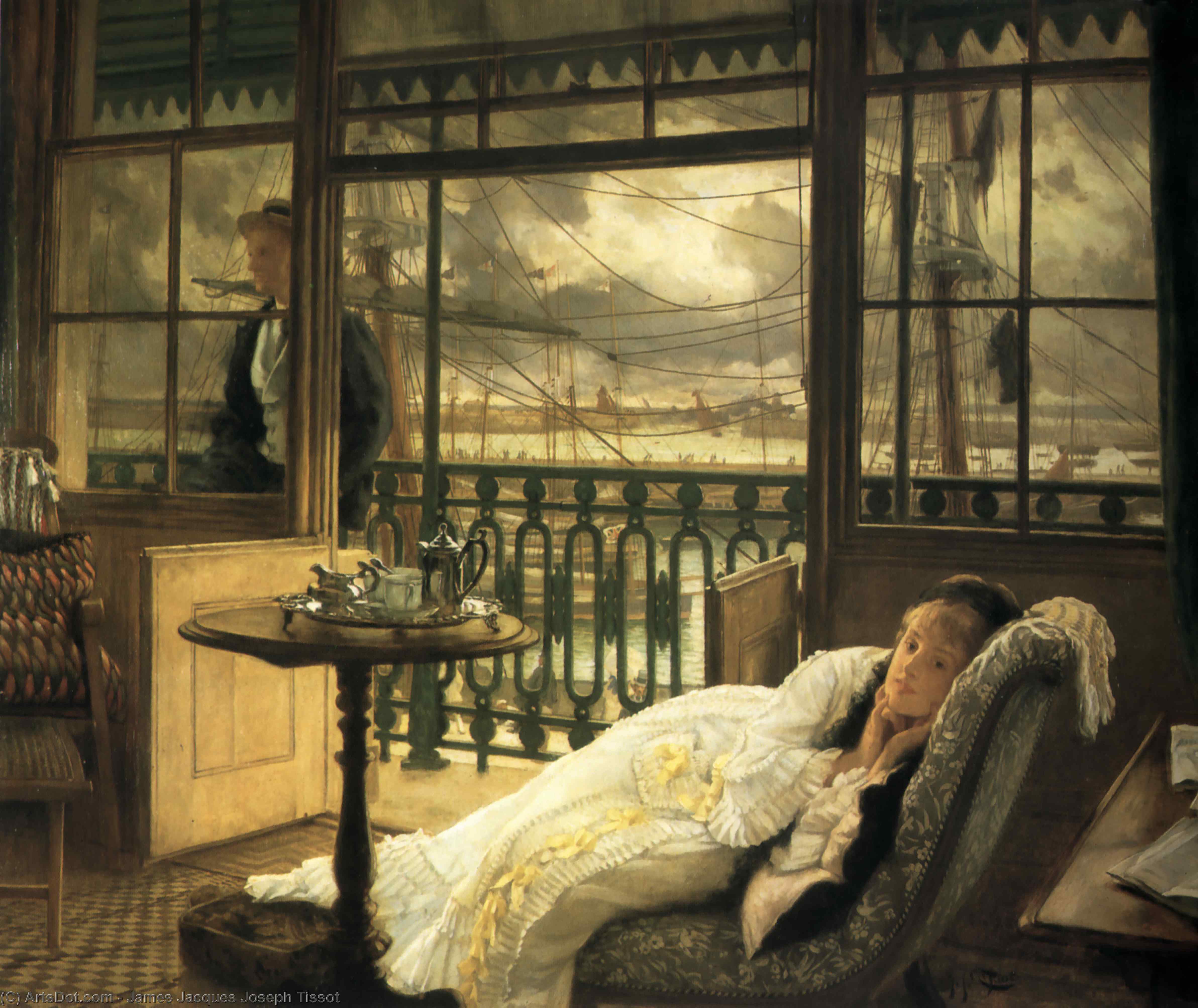 WikiOO.org - Encyclopedia of Fine Arts - Maalaus, taideteos James Jacques Joseph Tissot - A Passing Storm