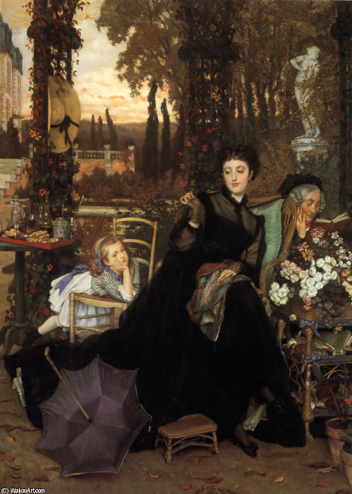 WikiOO.org - אנציקלופדיה לאמנויות יפות - ציור, יצירות אמנות James Jacques Joseph Tissot - A Widow