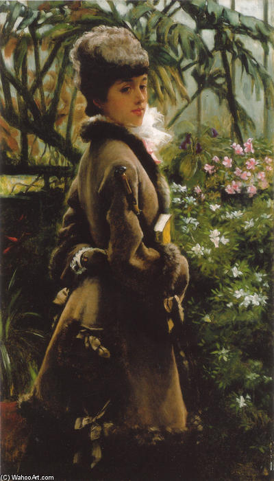 Wikioo.org - The Encyclopedia of Fine Arts - Painting, Artwork by James Jacques Joseph Tissot - Dans la serre