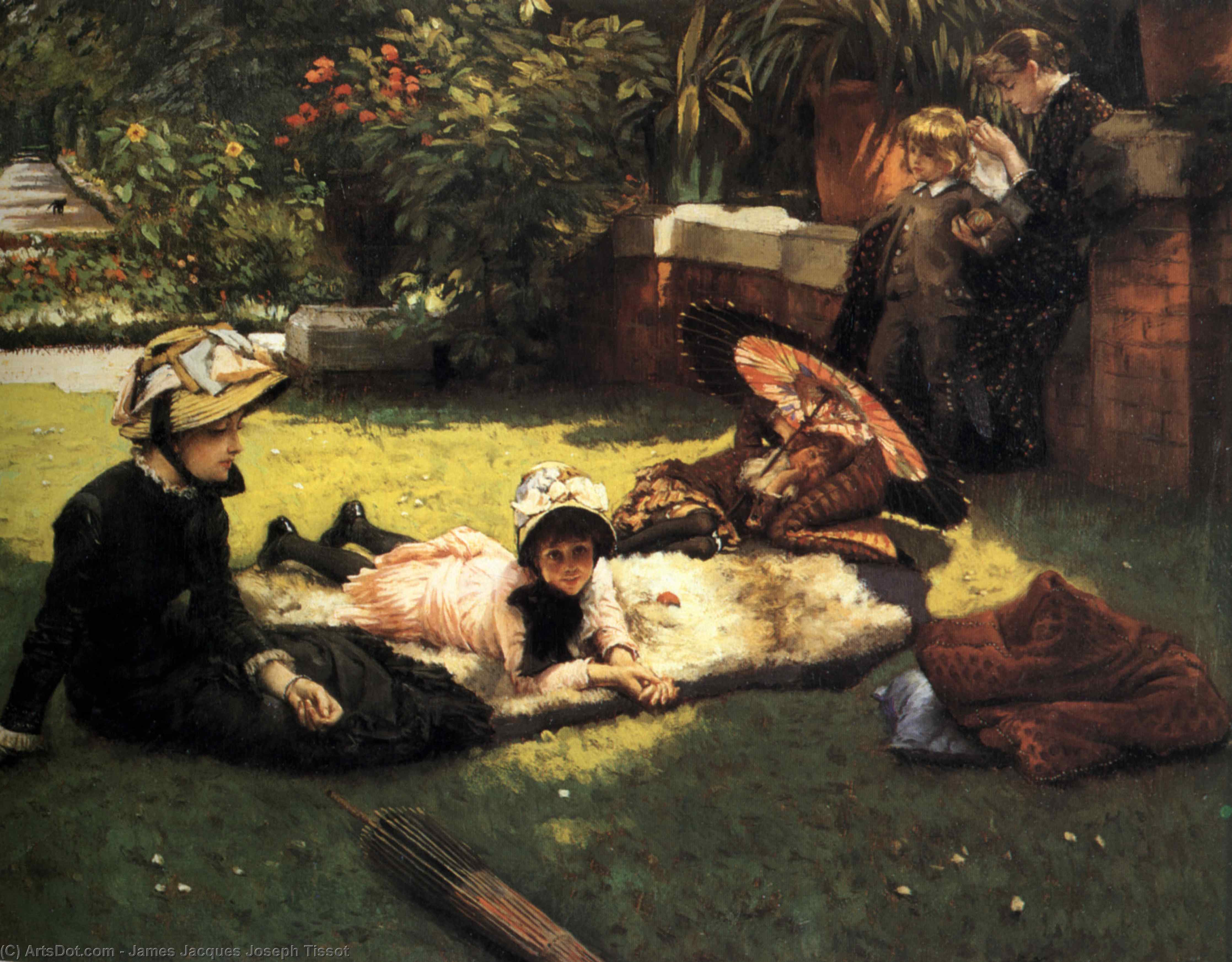 WikiOO.org - אנציקלופדיה לאמנויות יפות - ציור, יצירות אמנות James Jacques Joseph Tissot - In the Sunshine