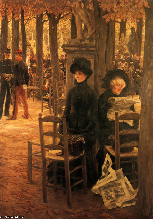 Wikioo.org - The Encyclopedia of Fine Arts - Painting, Artwork by James Jacques Joseph Tissot - Letter 'L' with Hats