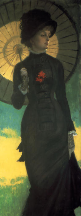 Wikioo.org - The Encyclopedia of Fine Arts - Painting, Artwork by James Jacques Joseph Tissot - Mrs Newton with a Parasol