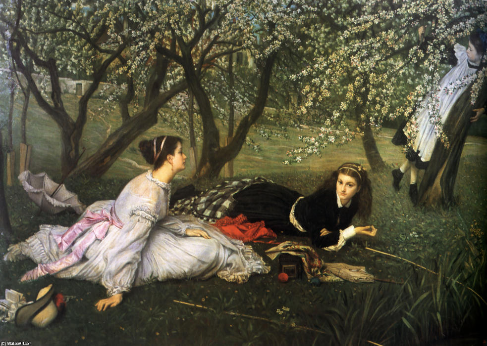 WikiOO.org - Encyclopedia of Fine Arts - Lukisan, Artwork James Jacques Joseph Tissot - Spring