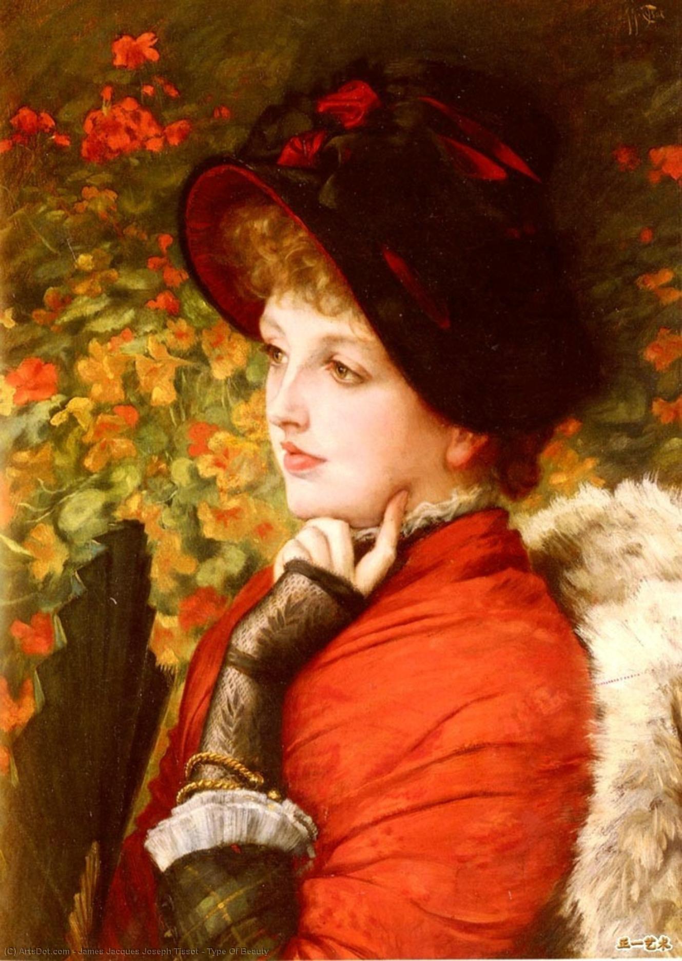 WikiOO.org - Encyclopedia of Fine Arts - Lukisan, Artwork James Jacques Joseph Tissot - Type Of Beauty