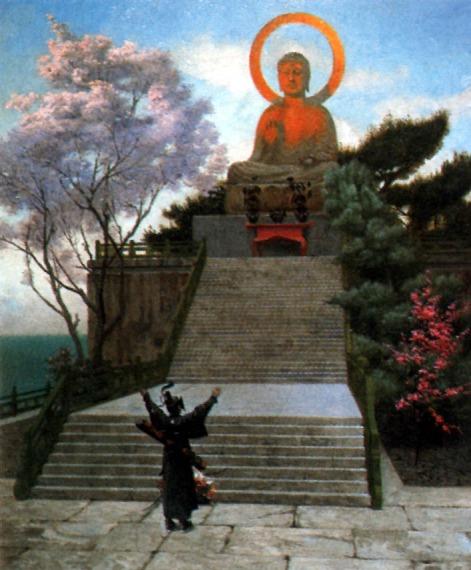 Wikioo.org - The Encyclopedia of Fine Arts - Painting, Artwork by Jean Léon Gérôme - A Japanese Imploring a Divinity