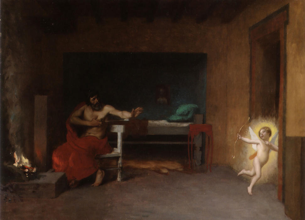 Wikioo.org – La Enciclopedia de las Bellas Artes - Pintura, Obras de arte de Jean Léon Gérôme - Anacréon 3 (Cupidon s enfuit)