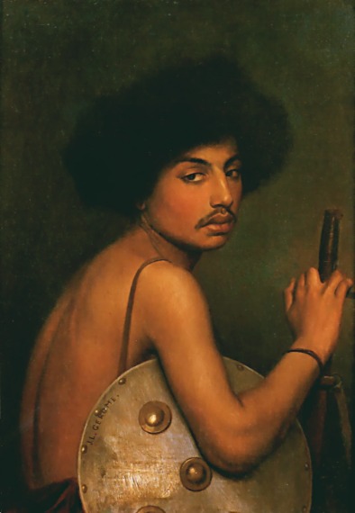 Wikioo.org - The Encyclopedia of Fine Arts - Painting, Artwork by Jean Léon Gérôme - Bisharin Warrior