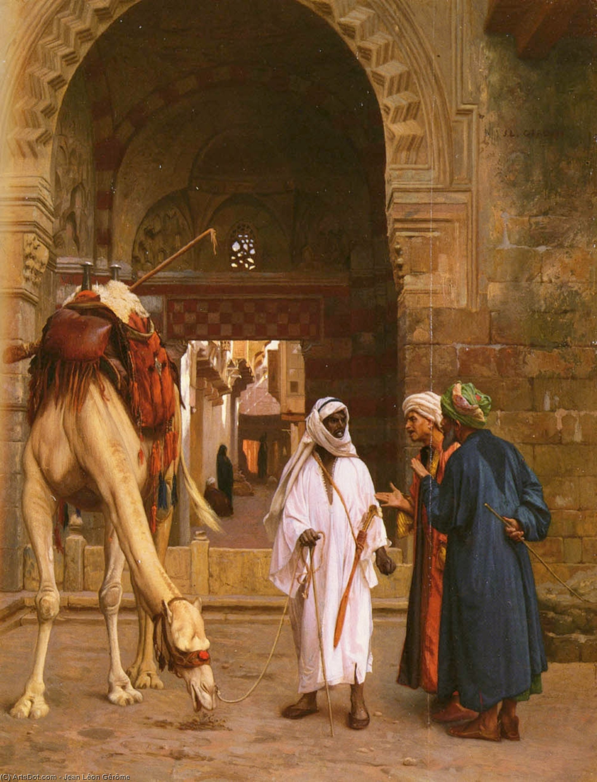 Wikioo.org - The Encyclopedia of Fine Arts - Painting, Artwork by Jean Léon Gérôme - Dispute D'Arabes