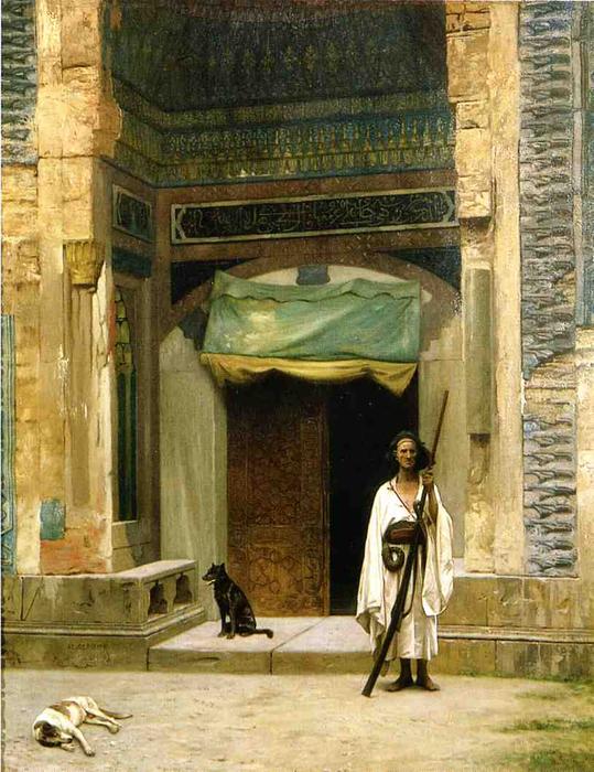 WikiOO.org - Encyclopedia of Fine Arts - Maleri, Artwork Jean Léon Gérôme - Door of the Green Mosque