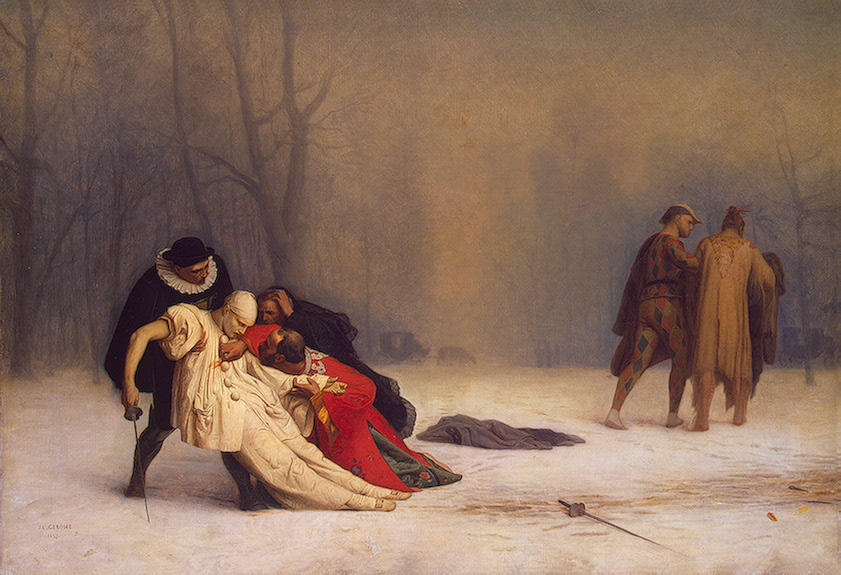 Wikioo.org - The Encyclopedia of Fine Arts - Painting, Artwork by Jean Léon Gérôme - Duel After a Masquerade Ball