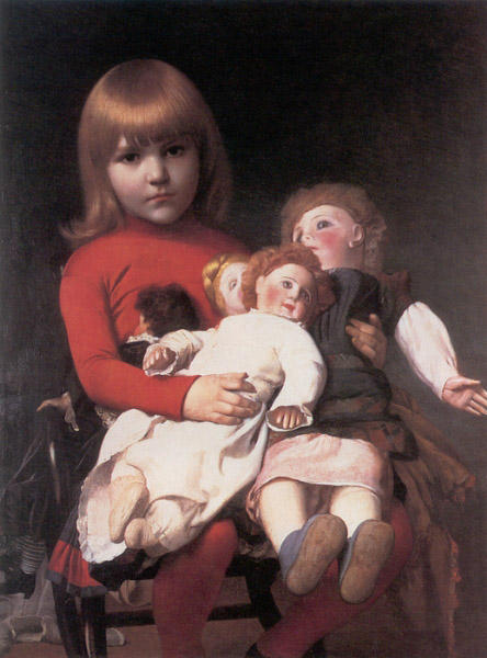 WikiOO.org - אנציקלופדיה לאמנויות יפות - ציור, יצירות אמנות Jean Léon Gérôme - Madeleine Juliette Gérôme et Ses Poupées