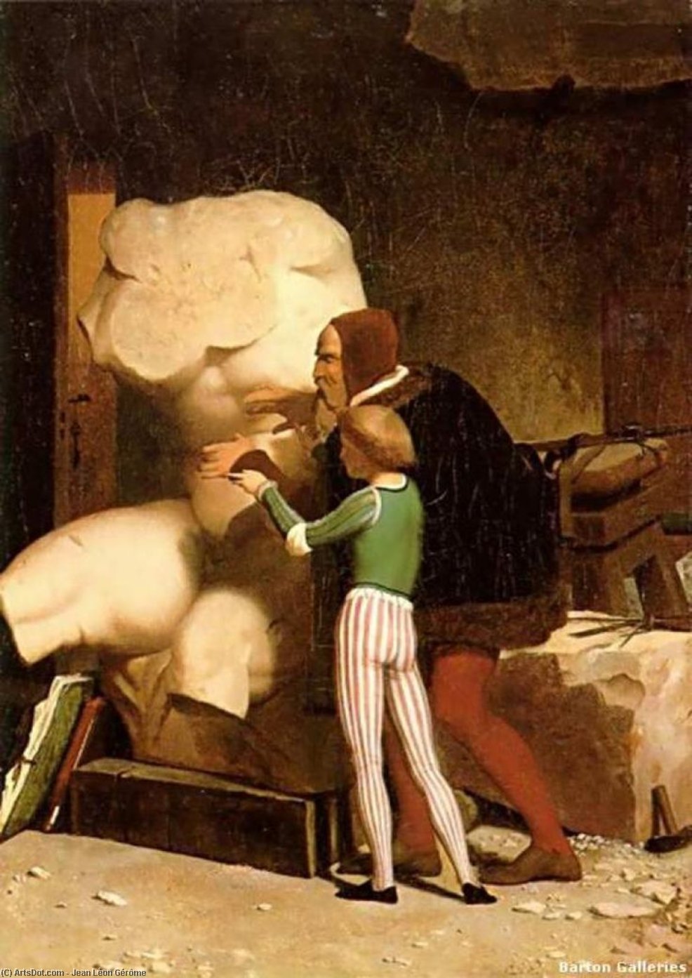 WikiOO.org - Encyclopedia of Fine Arts - Maleri, Artwork Jean Léon Gérôme - Michelangelo