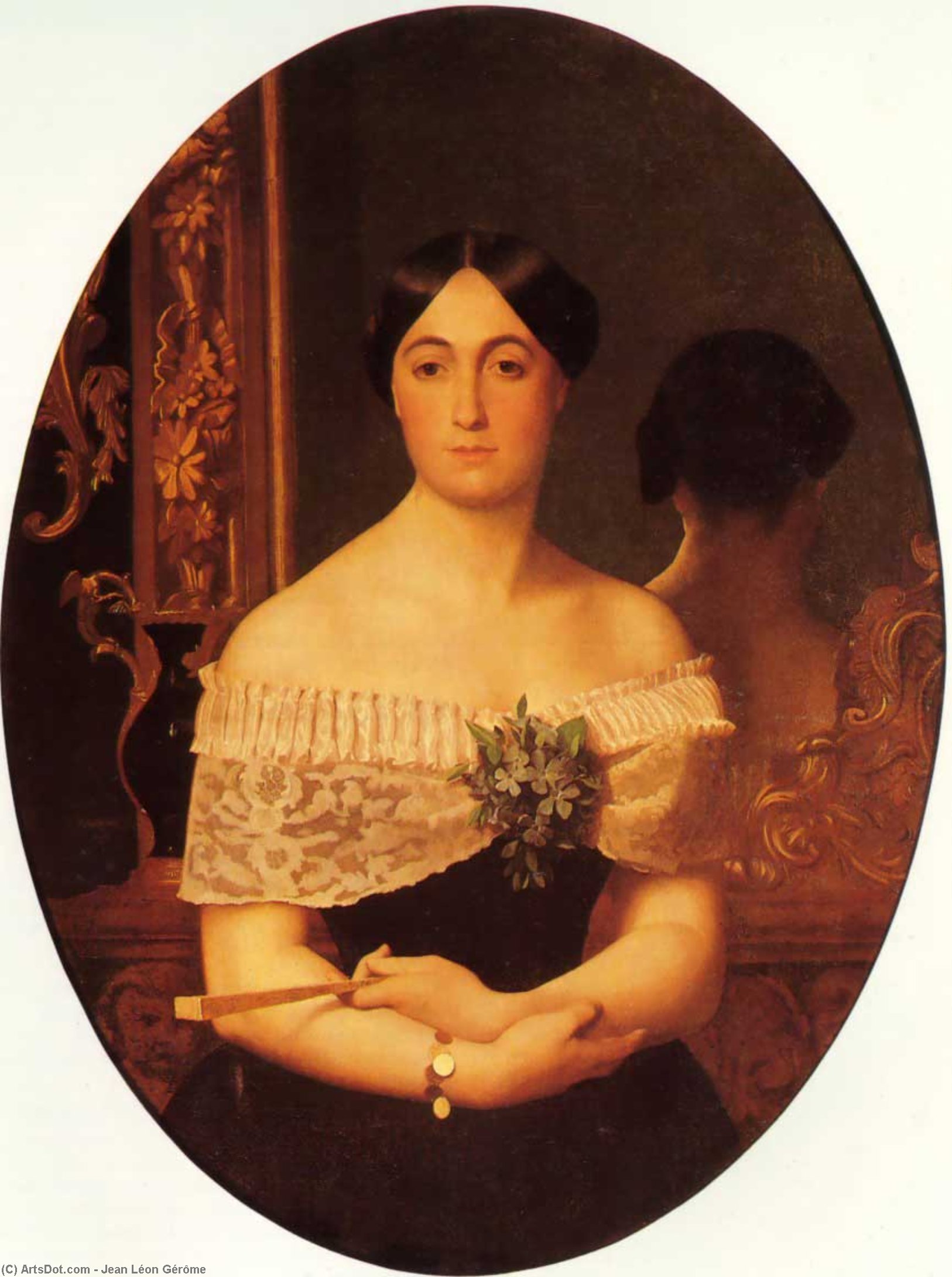 WikiOO.org - אנציקלופדיה לאמנויות יפות - ציור, יצירות אמנות Jean Léon Gérôme - Portrait of a Lady 2