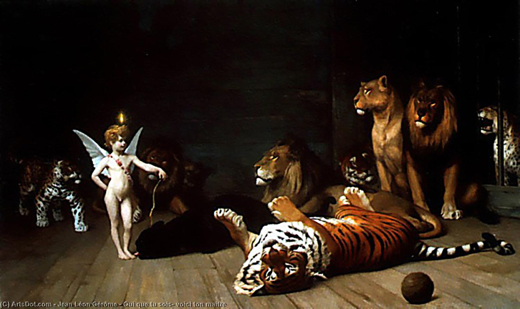 WikiOO.org - Encyclopedia of Fine Arts - Målning, konstverk Jean Léon Gérôme - Qui que tu sois, voici ton maitre