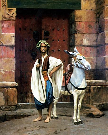 Wikioo.org - The Encyclopedia of Fine Arts - Painting, Artwork by Jean Léon Gérôme - Sais and His Donkey