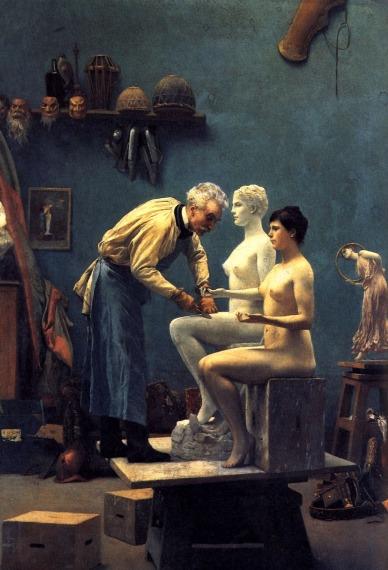 WikiOO.org - Encyclopedia of Fine Arts - Målning, konstverk Jean Léon Gérôme - The Artist’s Model