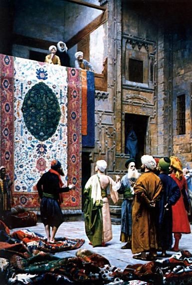 WikiOO.org - Enciklopedija dailės - Tapyba, meno kuriniai Jean Léon Gérôme - The Carpet Merchant