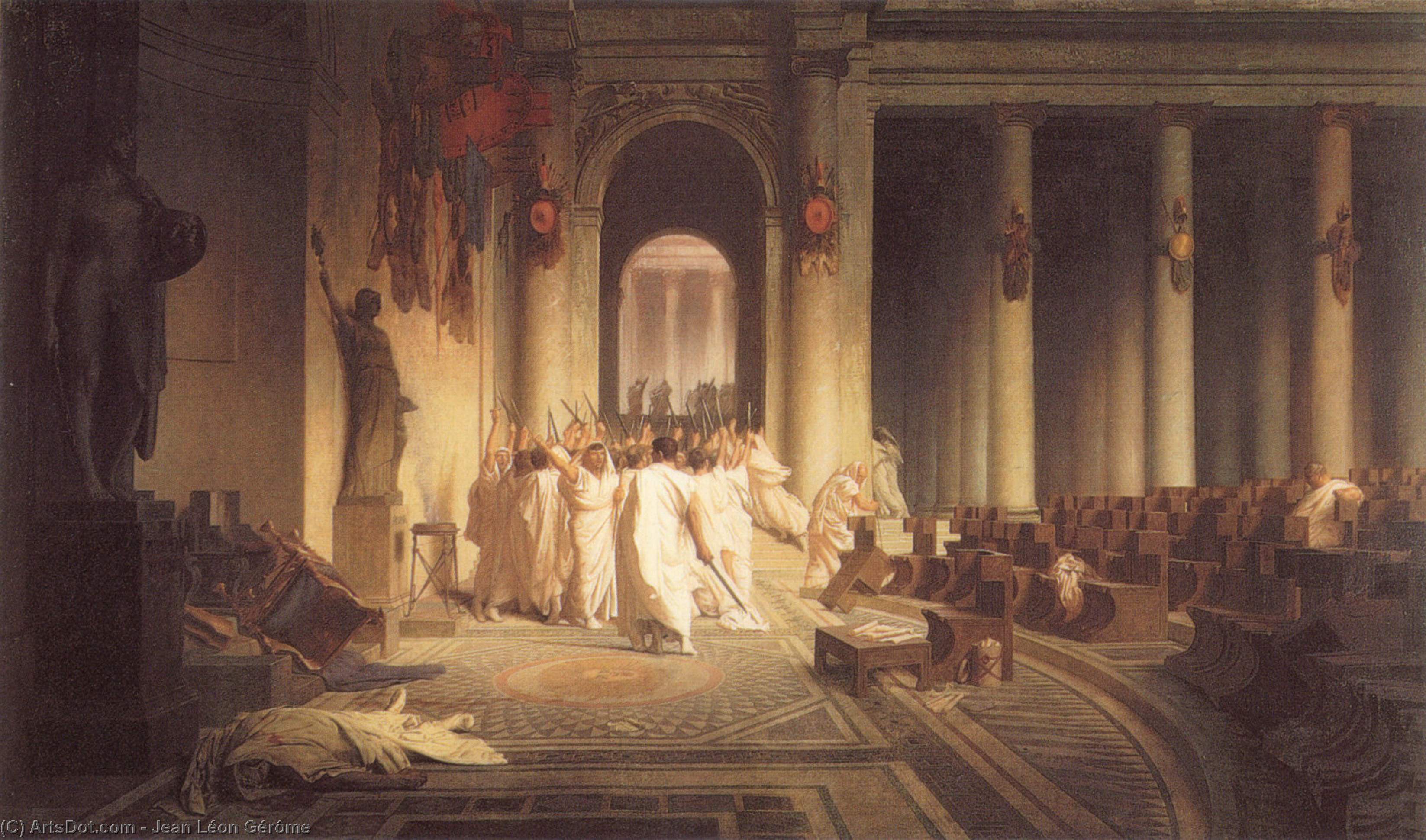Wikioo.org - The Encyclopedia of Fine Arts - Painting, Artwork by Jean Léon Gérôme - The Death of Caesar
