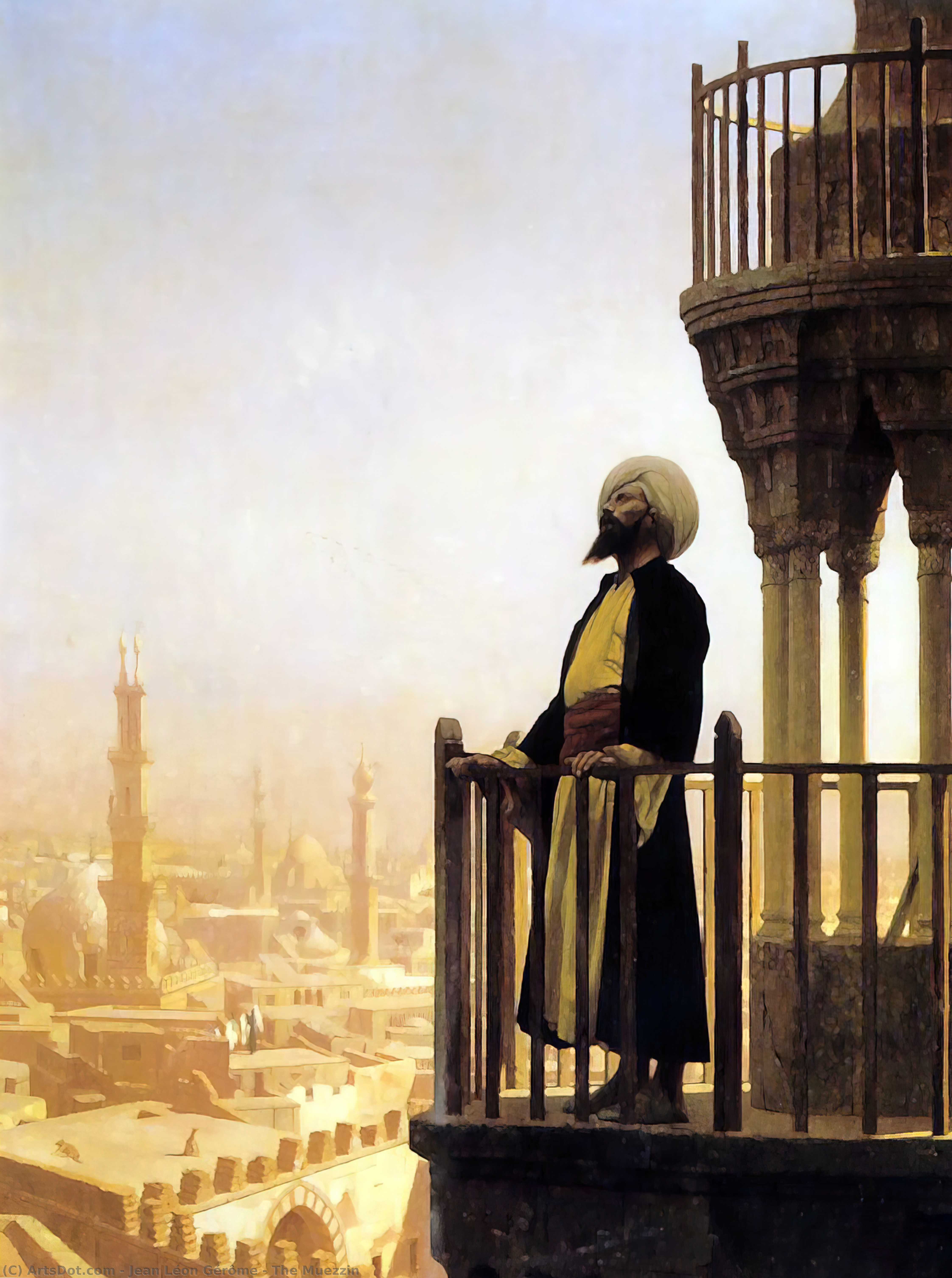 Wikioo.org - The Encyclopedia of Fine Arts - Painting, Artwork by Jean Léon Gérôme - The Muezzin