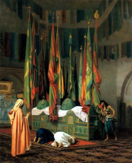 Wikoo.org - موسوعة الفنون الجميلة - اللوحة، العمل الفني Jean Léon Gérôme - The Sentinel at the Sultan's Tomb