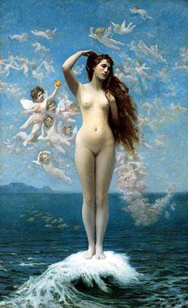 WikiOO.org - Енциклопедія образотворчого мистецтва - Живопис, Картини
 Jean Léon Gérôme - Venus Rising