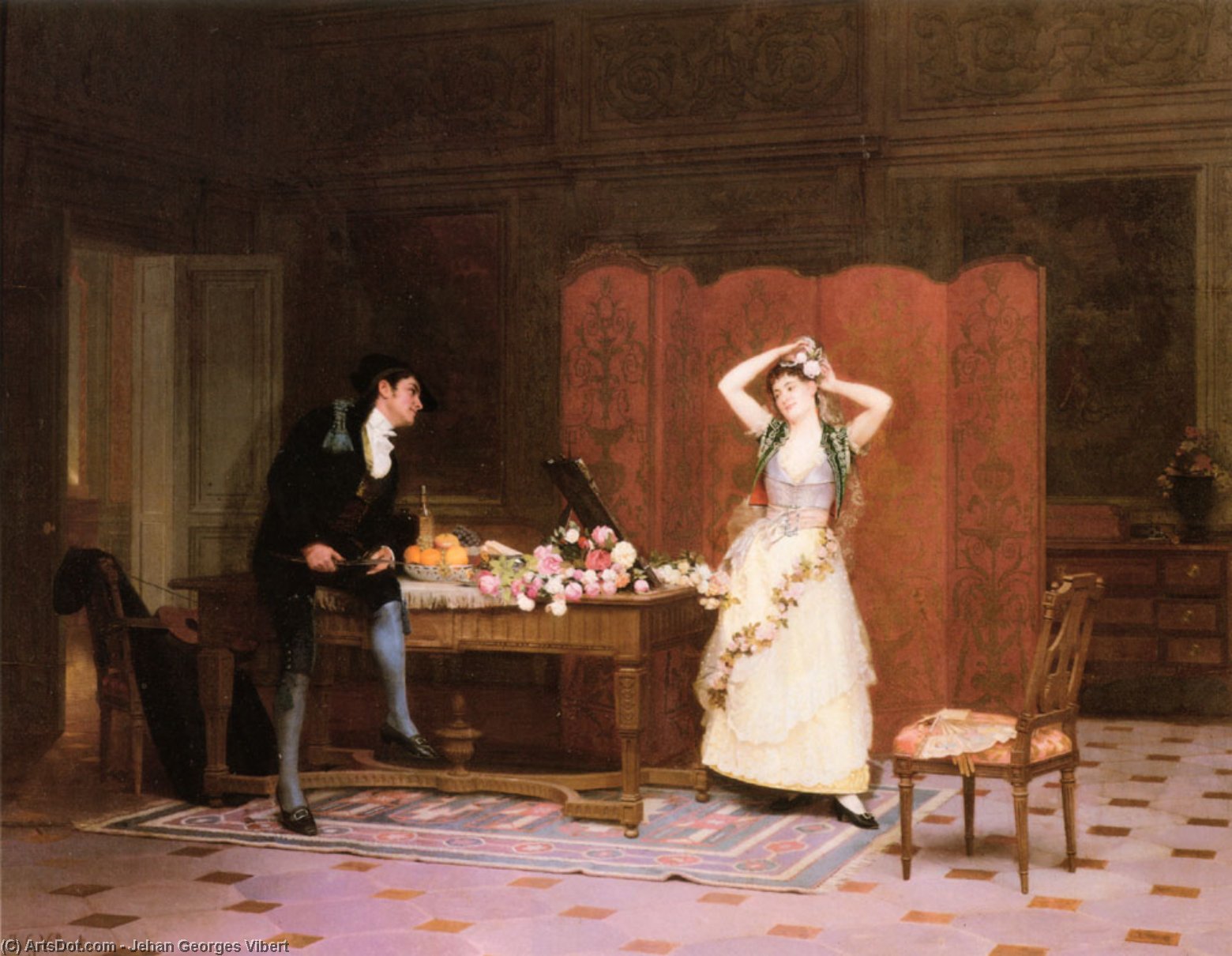WikiOO.org - Encyclopedia of Fine Arts - Maľba, Artwork Jean Georges Vibert - Les Appréts