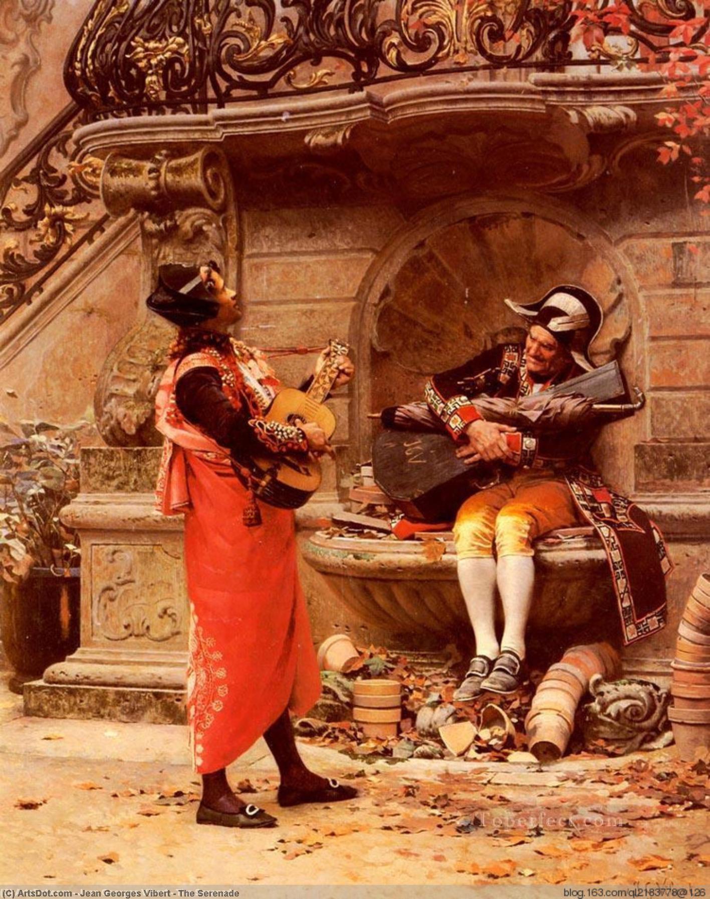 WikiOO.org - אנציקלופדיה לאמנויות יפות - ציור, יצירות אמנות Jean Georges Vibert - The Serenade