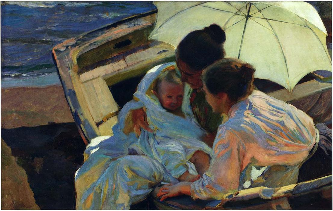 Wikioo.org - The Encyclopedia of Fine Arts - Painting, Artwork by Joaquin Sorolla Y Bastida - After the Bath