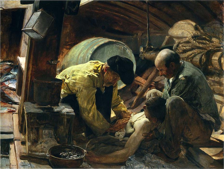 Wikioo.org - The Encyclopedia of Fine Arts - Painting, Artwork by Joaquin Sorolla Y Bastida - And They Still Say Fish is Expensive