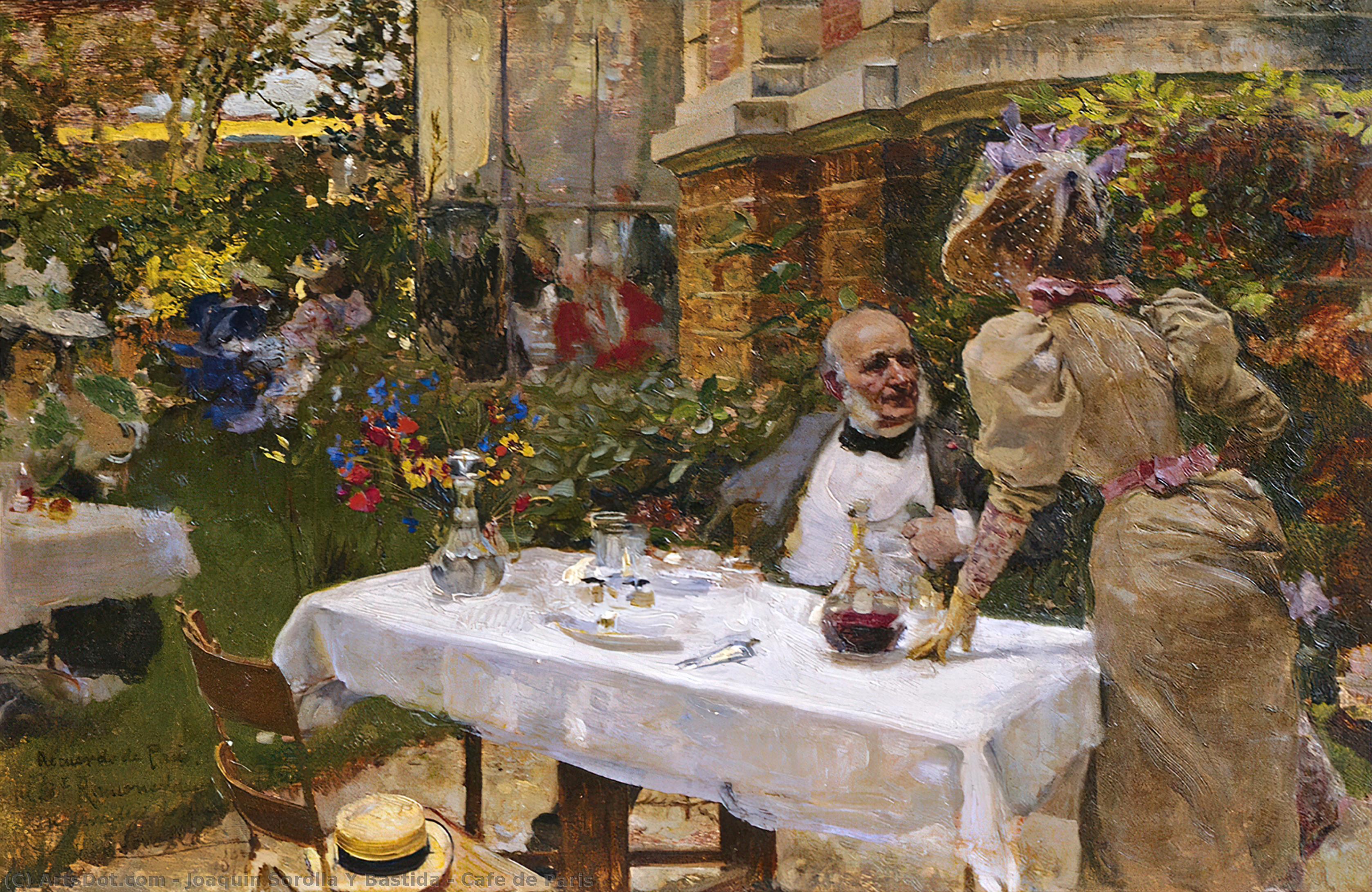 Wikioo.org - The Encyclopedia of Fine Arts - Painting, Artwork by Joaquin Sorolla Y Bastida - Cafe de Paris