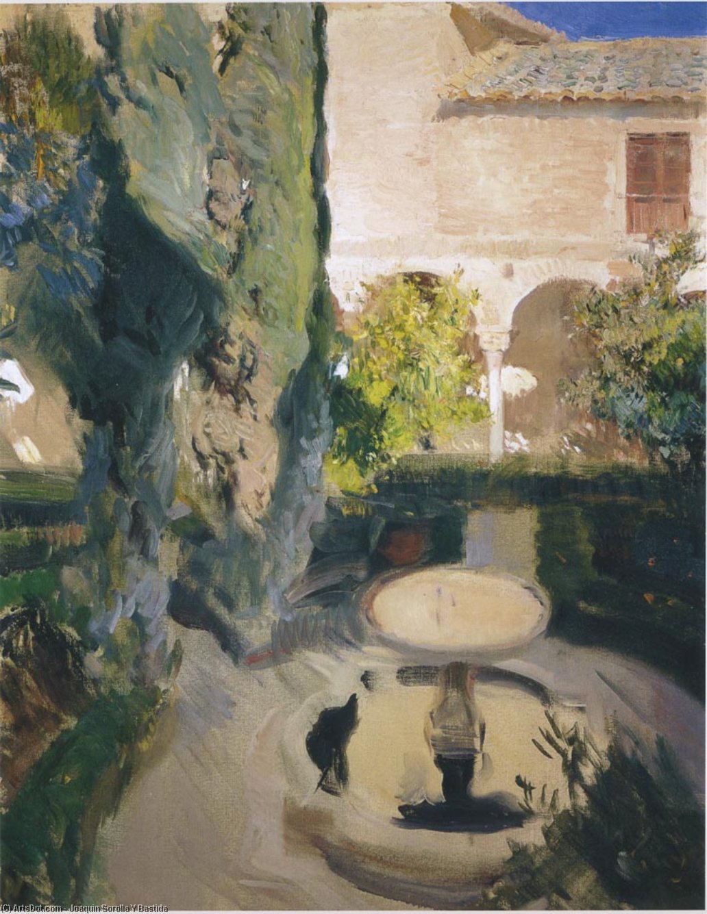 Wikioo.org - The Encyclopedia of Fine Arts - Painting, Artwork by Joaquin Sorolla Y Bastida - Garden of Lindaraja