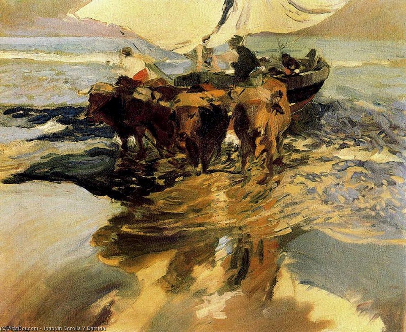 Wikioo.org - สารานุกรมวิจิตรศิลป์ - จิตรกรรม Joaquin Sorolla Y Bastida - In Hope of the Fishing