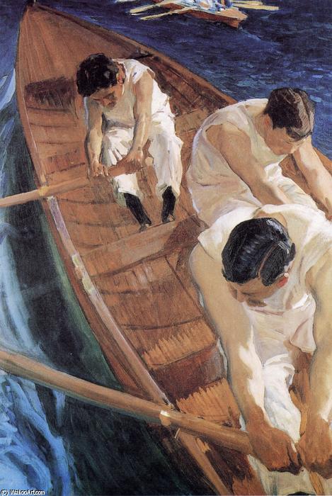 Wikioo.org - The Encyclopedia of Fine Arts - Painting, Artwork by Joaquin Sorolla Y Bastida - In the Racing Shell