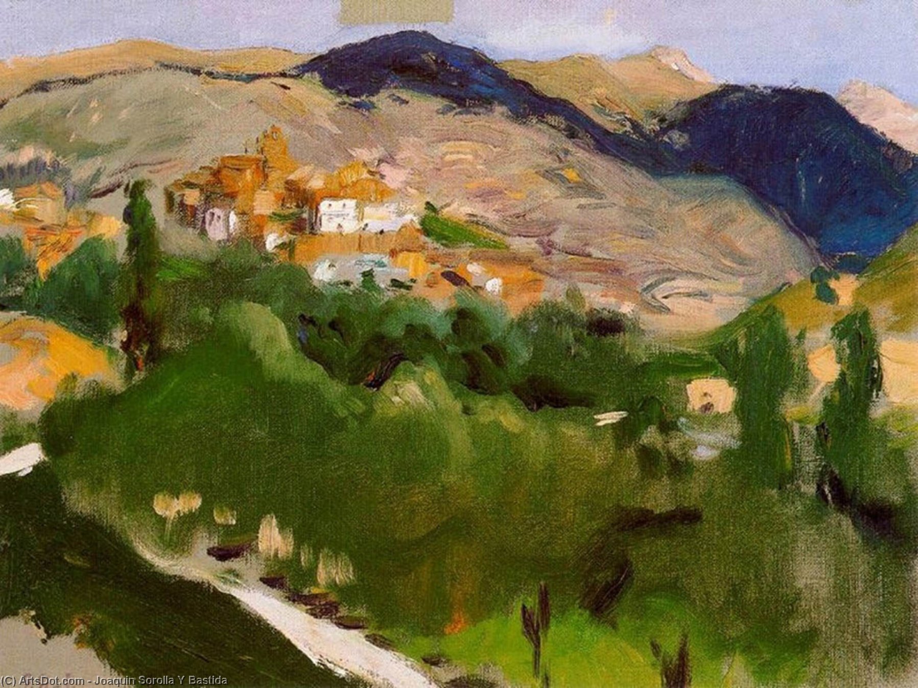 Wikioo.org - The Encyclopedia of Fine Arts - Painting, Artwork by Joaquin Sorolla Y Bastida - Mountains at Jaca