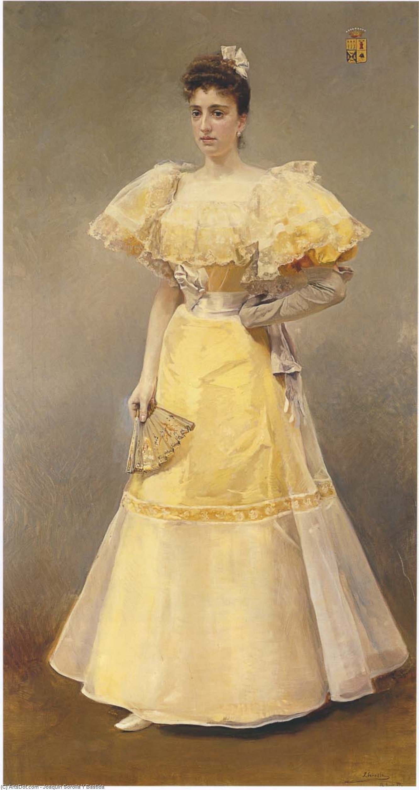 Wikioo.org - The Encyclopedia of Fine Arts - Painting, Artwork by Joaquin Sorolla Y Bastida - Portrait of Countess of Santiago