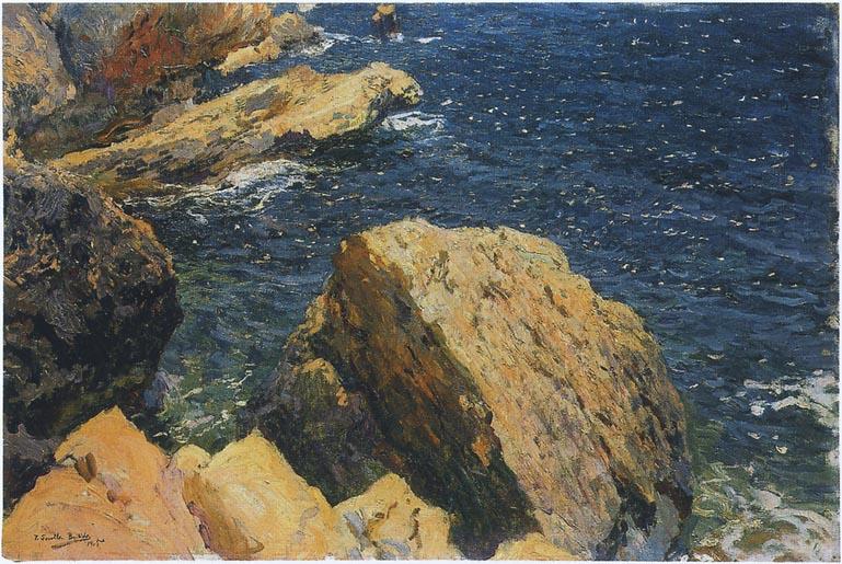 WikiOO.org - Encyclopedia of Fine Arts - Schilderen, Artwork Joaquin Sorolla Y Bastida - Rocks of the Cape, Javea