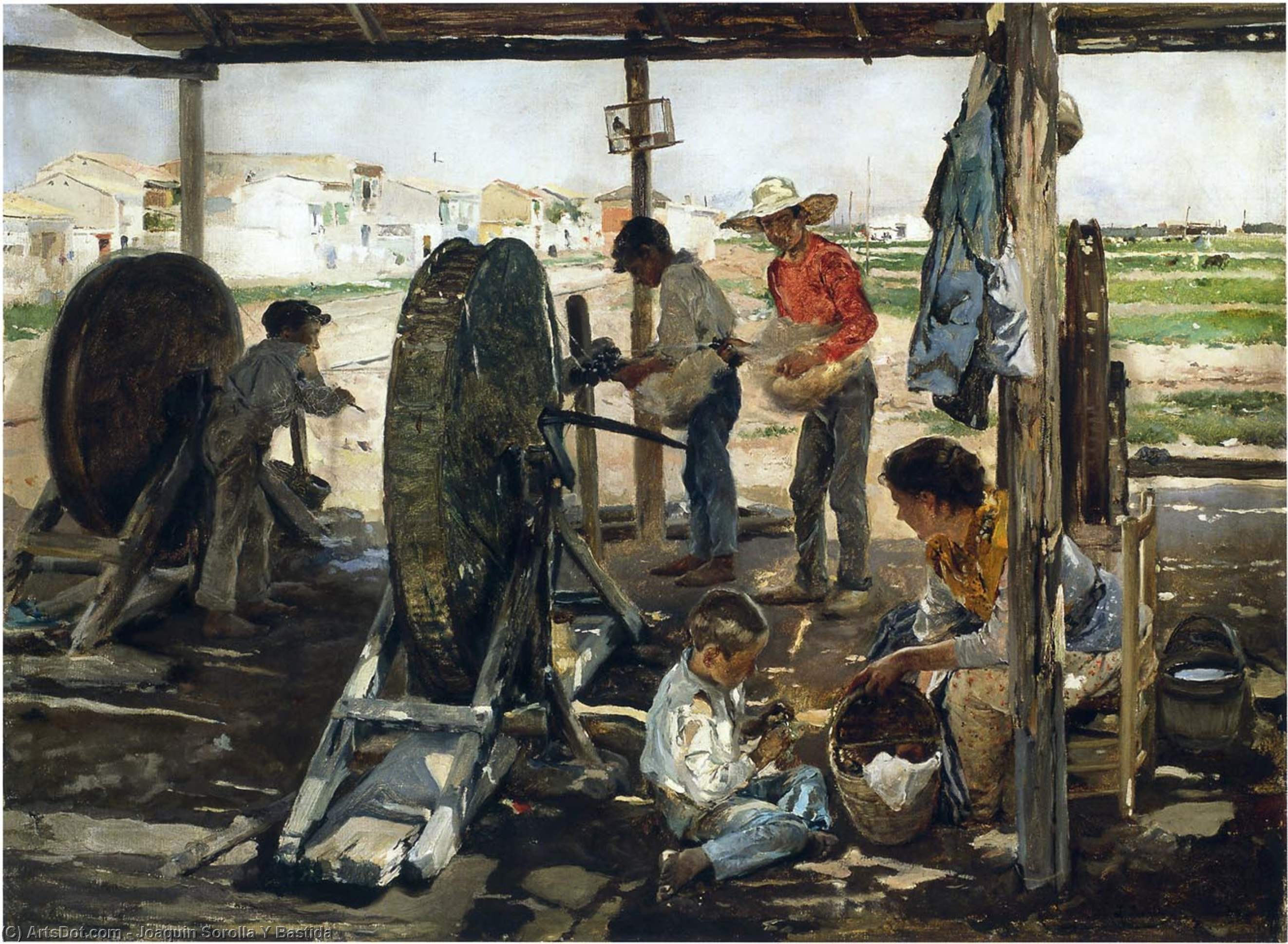 Wikioo.org - The Encyclopedia of Fine Arts - Painting, Artwork by Joaquin Sorolla Y Bastida - Ropemakers
