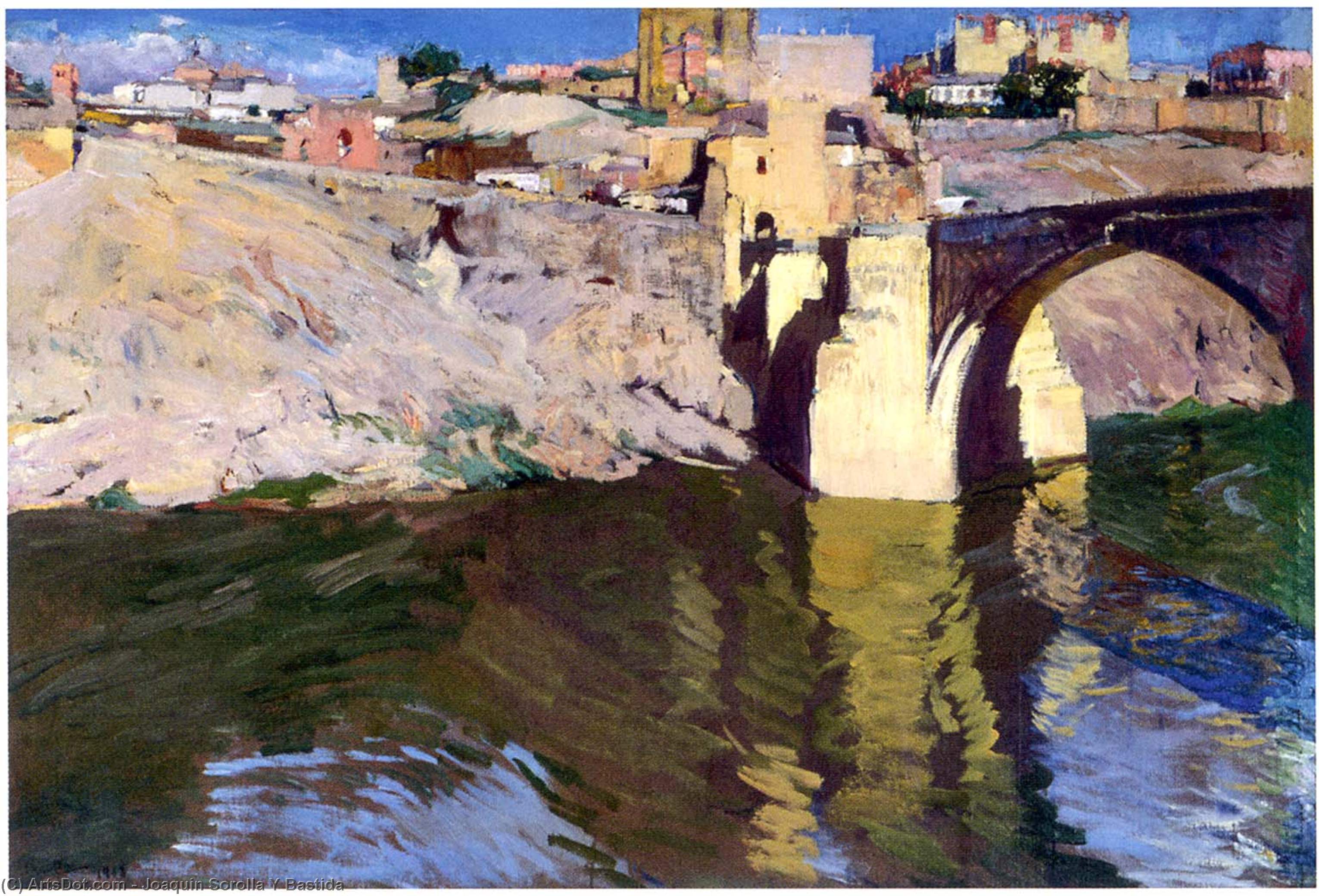 Wikioo.org - The Encyclopedia of Fine Arts - Painting, Artwork by Joaquin Sorolla Y Bastida - San Martin Bridge at Toledo