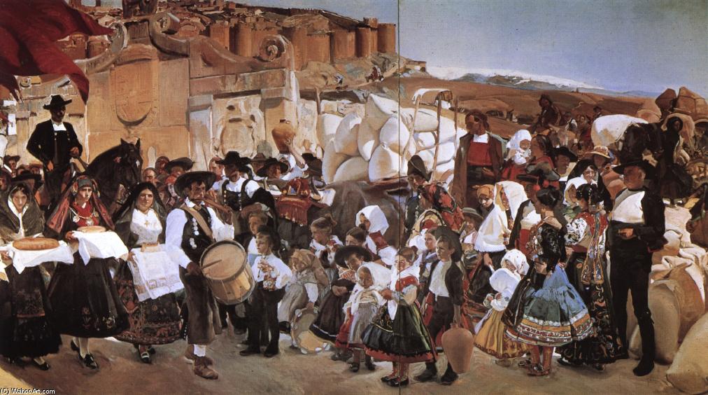Wikioo.org - The Encyclopedia of Fine Arts - Painting, Artwork by Joaquin Sorolla Y Bastida - The Bread Fiesta (Castile)